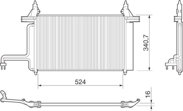 MAGNETI MARELLI Конденсатор, кондиционер 350203153000